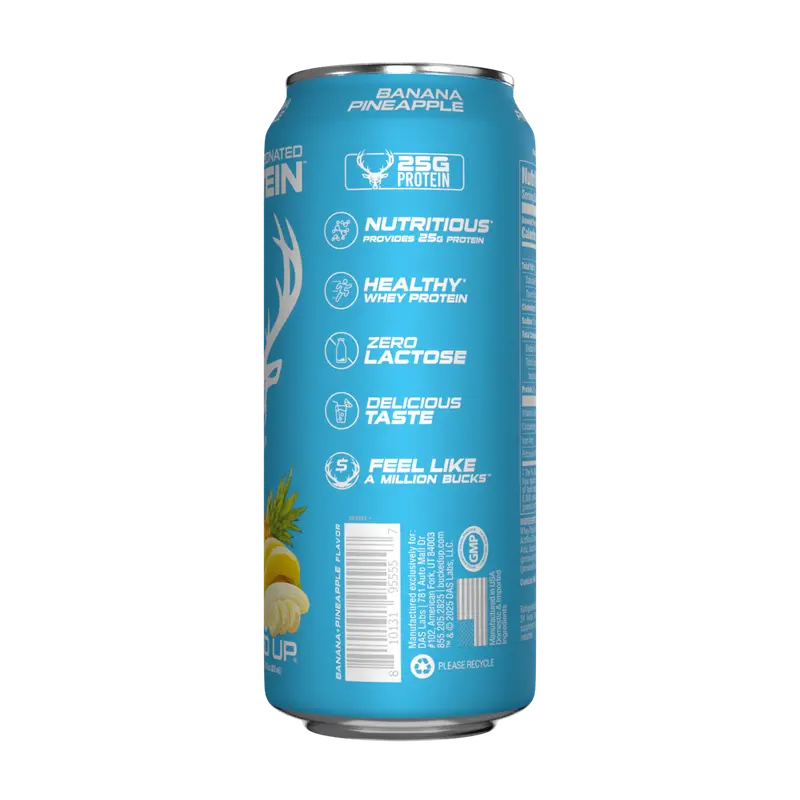 Bucked Up ALL NEW Ready-to-Drink Lightly-Carbonated Protein Soda | 1 Case (12 Cans) | Protein Isolate, 100 Calories, Zero Sugar